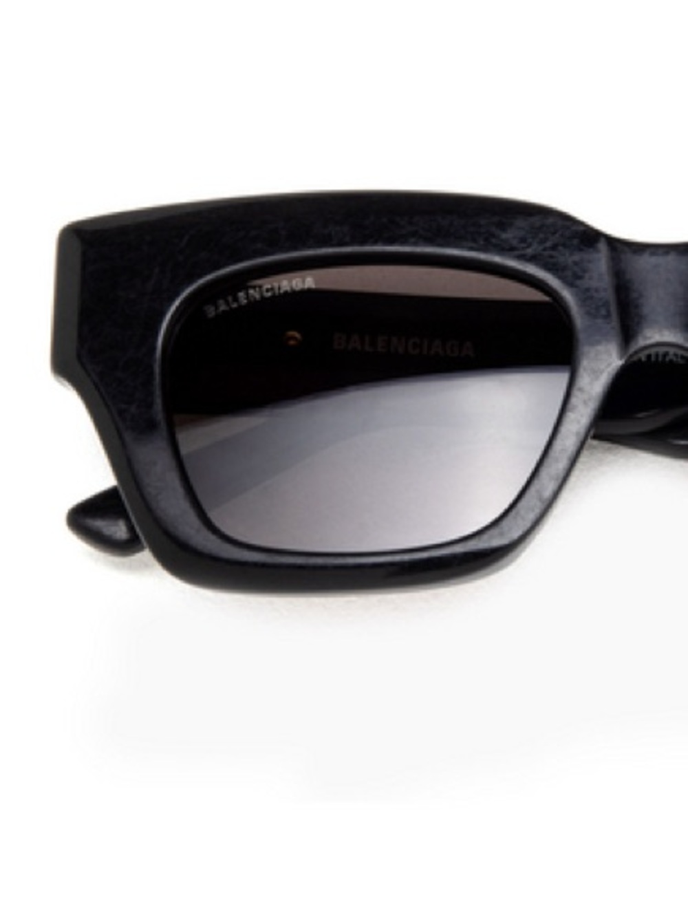 Balenciaga Square-Frame Acetate Sunglasses Black Womens BB0234S NWT - Picture 2 of 15